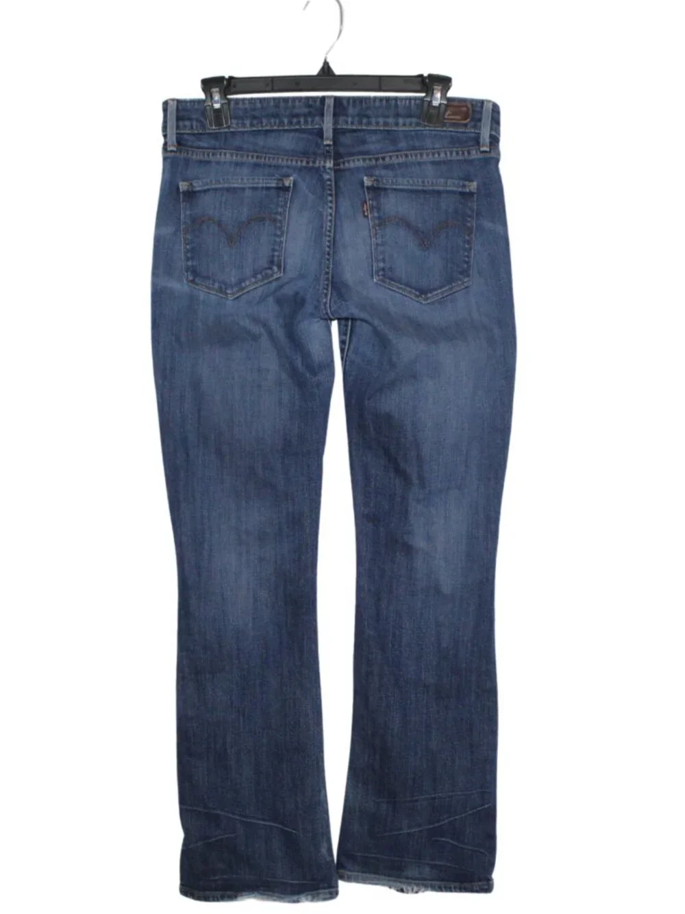 Y2K Levi's low rise demi curve skinny bootcut dark wash distressed